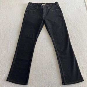 Vintage Anchor Blue Low Rise Slim Fit Black Denim Jeans Men's 30x30 Y2K Skater